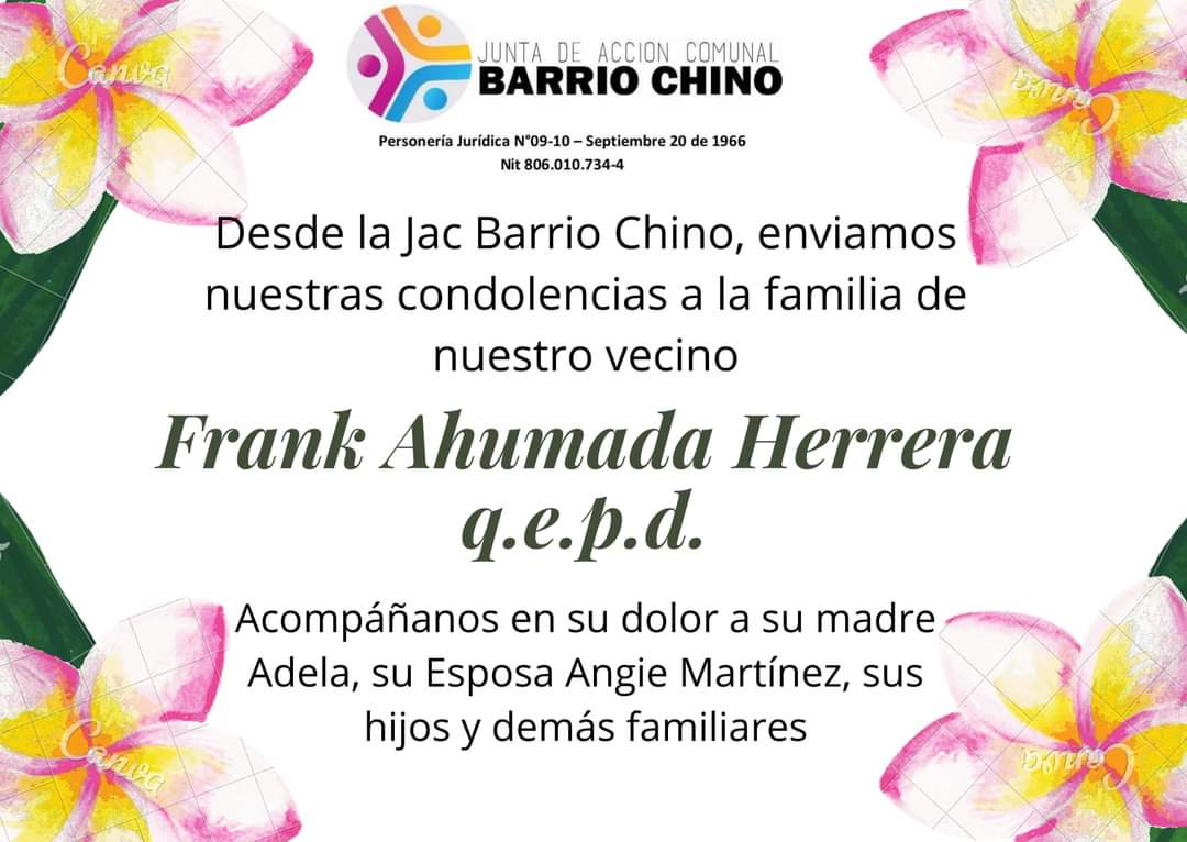 líderes sociales caen en esta guerra de los «peces gordos» que no bailan champeta. Así invitan a los funerales del líder social asesinado hoy en Daniel Lemaitre.