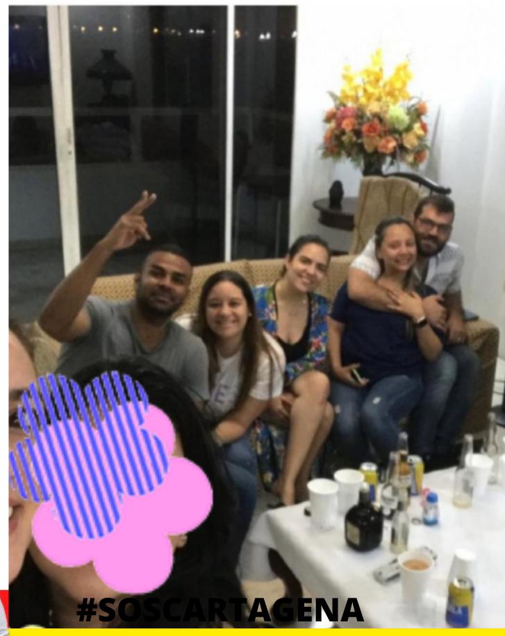 El alcalde local 1, Luis Negrete, en plena cuarentena, celebrando con su  «hombre de atrás», Abraham Dau. Papi le dió ese juguete por cuatro años.  