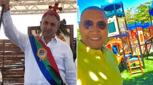 El alcalde Mohamad Dasuki y el exalcalde José Molina.