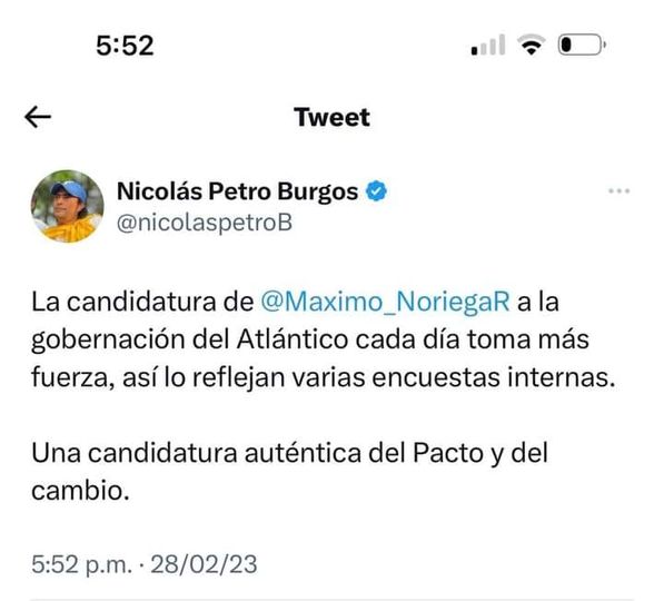 Al caído, caerle: La sanción del CNE a Petro y Máximo. Este tuit lo dice todo.