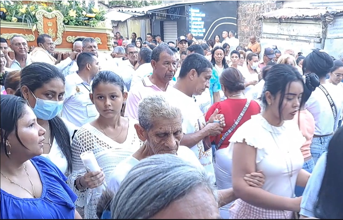 Turismo religioso: Se le apareció la Virgen a Magangué. Aspecto de la procesión de la Virgen de la Candelaria en Magangué febrero 2023.