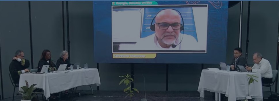 El último día de audiencia de Salvatore Mancuso. En tres meses la JEP definirá su admisión.