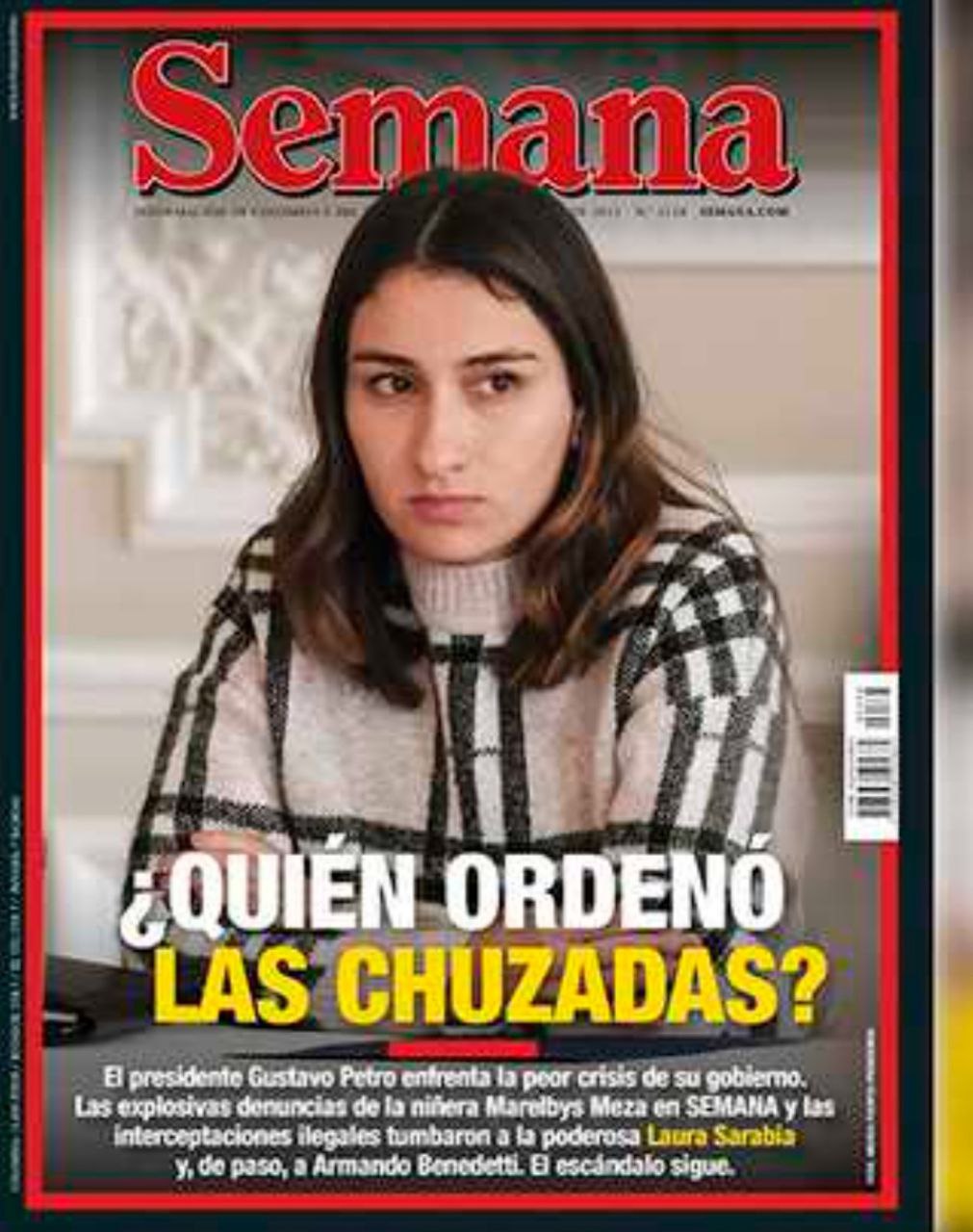 ¿Quién ordenó las chuzadas? Y colocan en portada a Laura Sarabia, la otrora jefe de gabinete de Petro. ¡Tumbar a Petro?