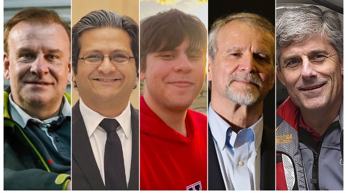 El Titán: ¿implosión del espíritu soñador? Hamish Harding, Shahzada Dawood y su hijo Suleman Dawood, Paul-Henri Nargeolet,y Stockton Rushy/CNN