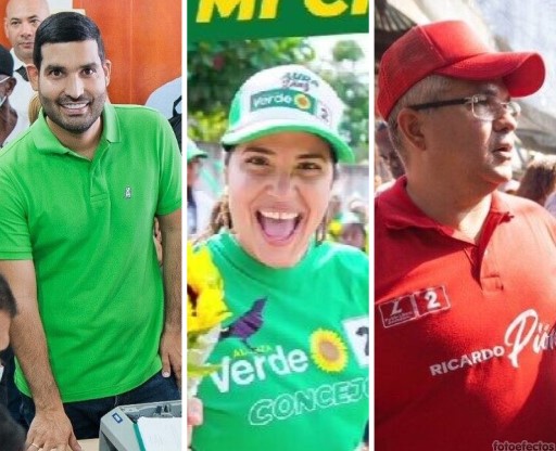 Algunos de los delfines: Carlos Raad (A.V. No 9), Laura Díaz (A.V. No 2) y Ricardo Pión (Liberal 2).