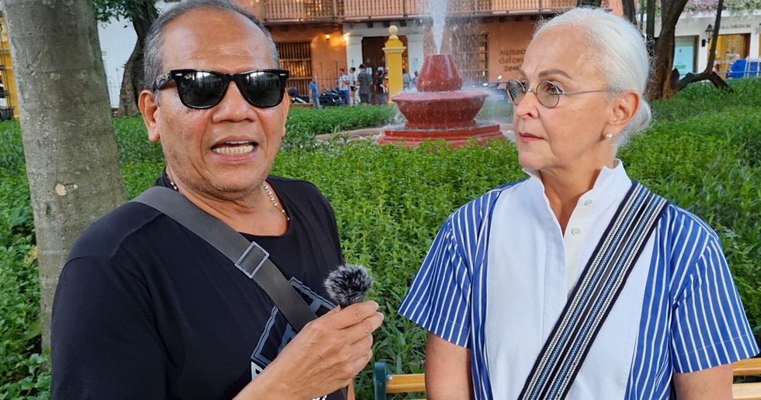 Cuando entrevistaba a Julia Salvi, el alma del Festival Internacional de Música Clásica de Cartagena de Indias. /Captura de pantalla. El legado de Vicentico.