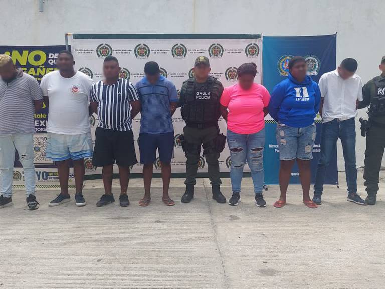 El Gaula así presentó a los detenidos de Manzanillo y le puso alias y pertenecientes a una banda Los manzanillo