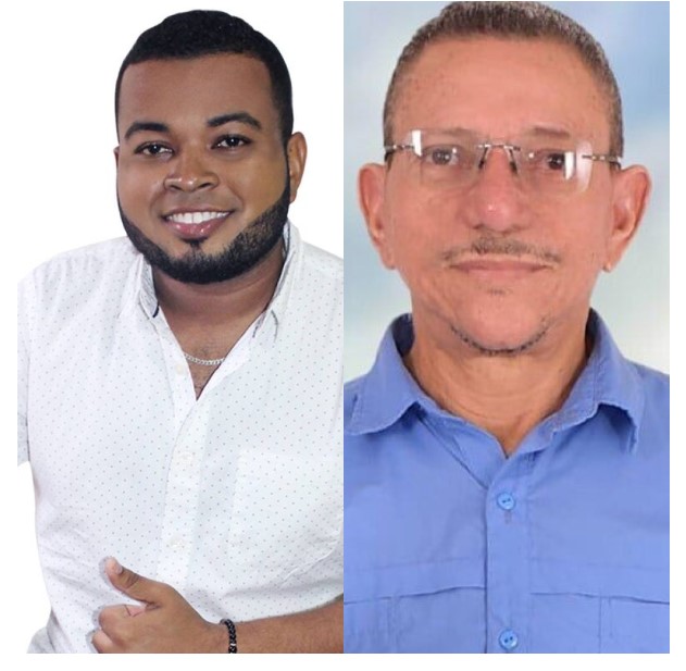El patrón criminal de los alcaldes de Villanueva (Bolívar), el saliente (Edwin Puerta Orozco, izq.) y el entrante, el famoso «Ipe» que regresa por la olla podrida.