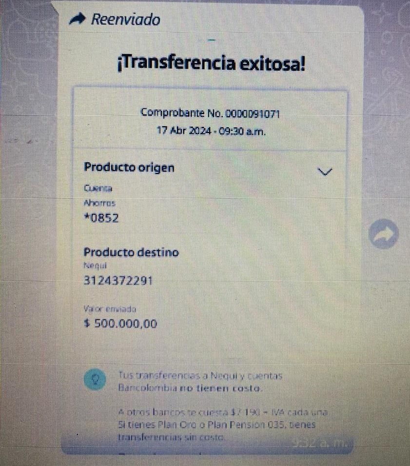 Otra consignación al capitan Cogollo