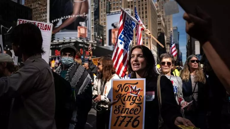 Manifestaciones  contra autoritarismo de Trump. No Kings en Nueva York. Cortesía de Efe