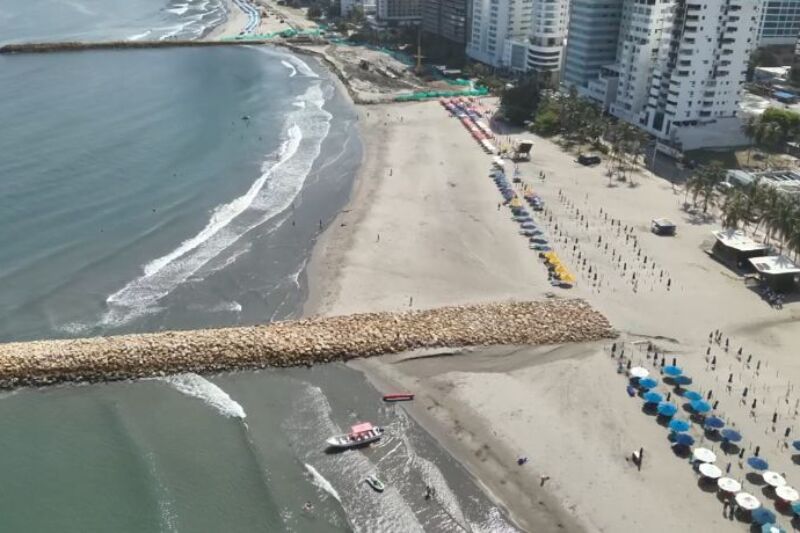 Avanza con éxito la recuperación de Playa 3 en Cartagena